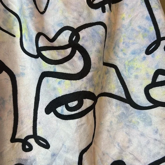 Summer chic halter crop top tie dye face print o/s - Picture 4 of 4